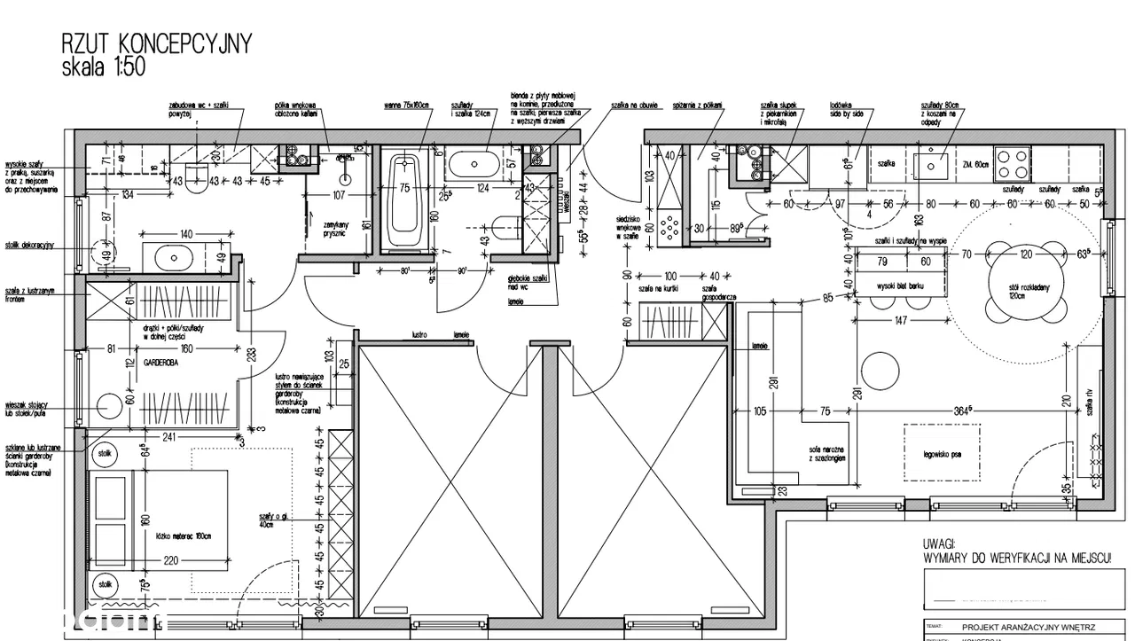 Rzut mieszkania 110 m²